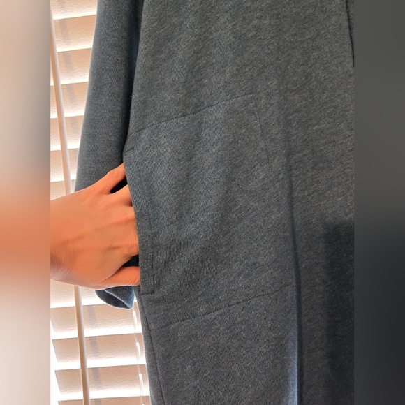 Pure Jill Size XS Teal Turtleneck Tunic Sweatshirt With Pockets - Picture 2 of 7